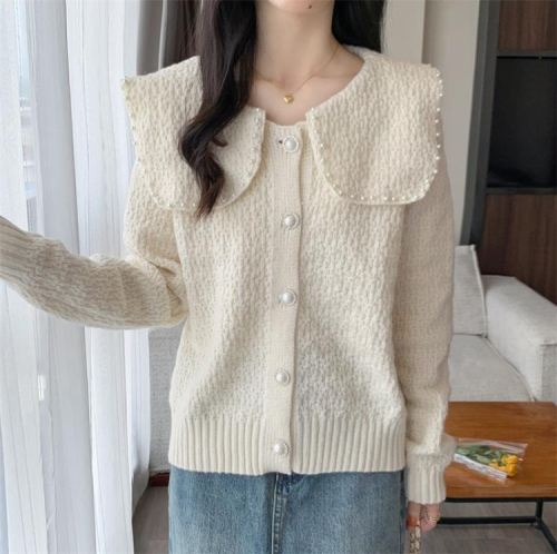 DearGod正韓女裝2022秋冬季新款高級感法式氣質針織開衫長袖毛衣寬松減齡上衣女裝