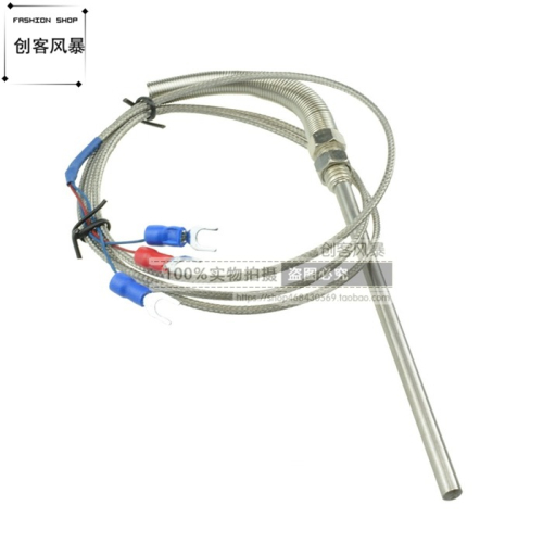pt100熱電阻 溫度傳感器 熱電偶溫度探頭感溫線 M8螺紋 0度-150度