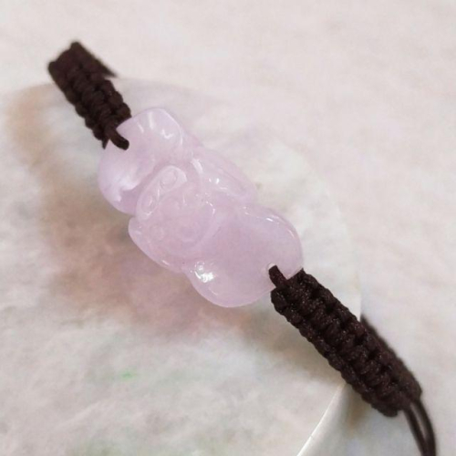 ?️好運連連?️天然緬甸玉 A貨翡翠-紫羅蘭 精雕 蓮花 手排/手鍊【92jade 遇見善緣】現貨特惠