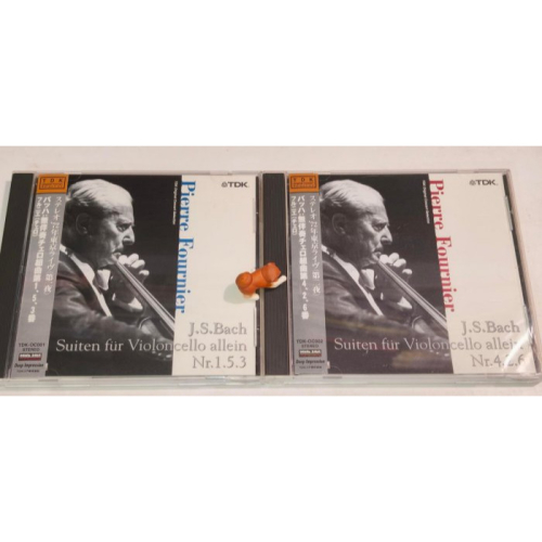 好音悅 Fournier 傅尼葉 1972東京現場 Bach 巴赫 巴哈 無伴奏大提琴組曲 2CD TDK 日版